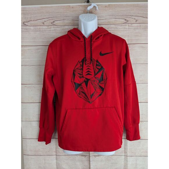 Nike Mens Red And Black Football Hoodie Pullover Sweatshirt Size Small - Picture 1 of 9